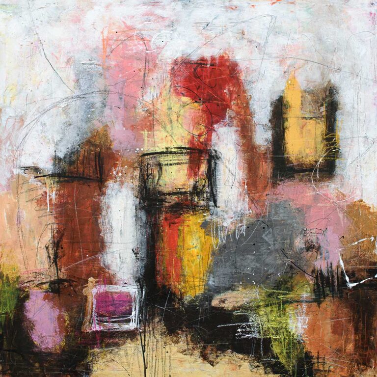 Roligt abstrakt motiv med dæmpede farver, kontrast og harmonisk komposition