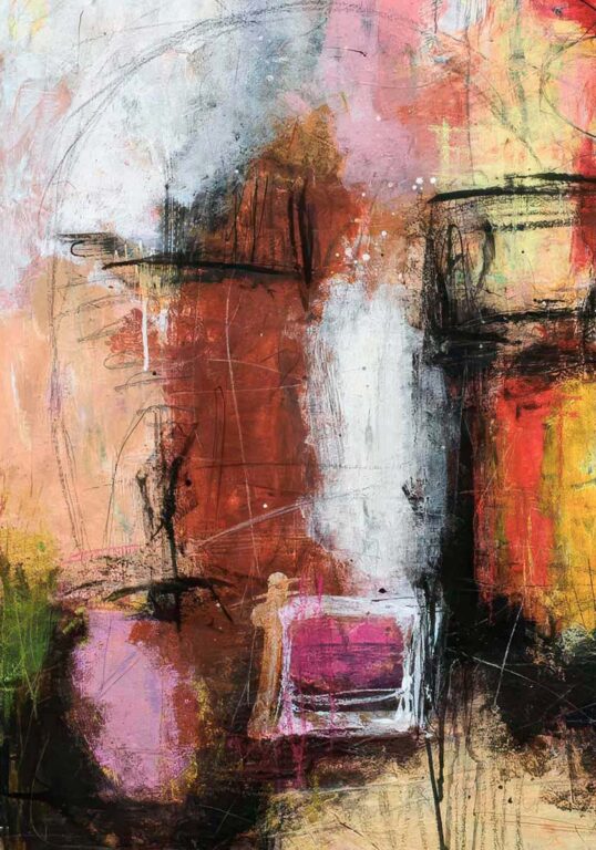 Roligt abstrakt motiv med kontrast, farvedybde og harmonisk komposition